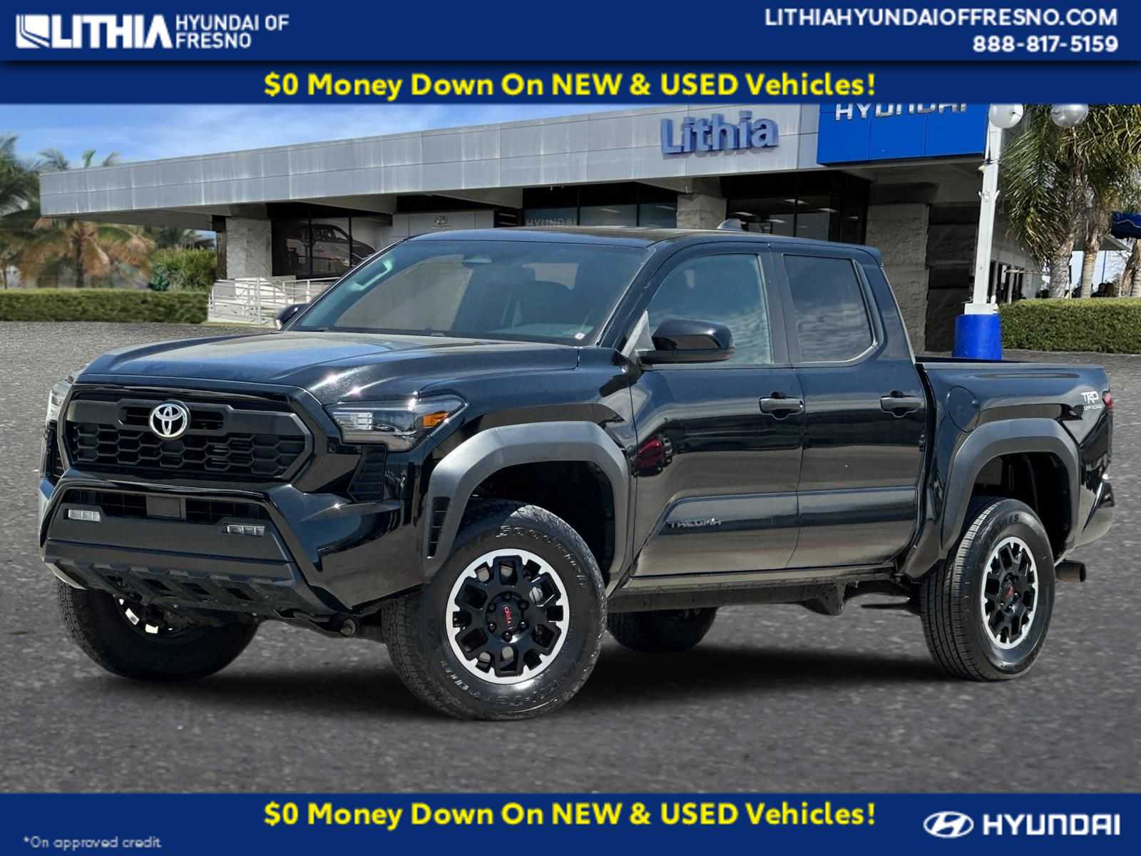Black 2024 Toyota Tacoma Pickup Truck Four-Wheel Drive 8-Speed Automatic