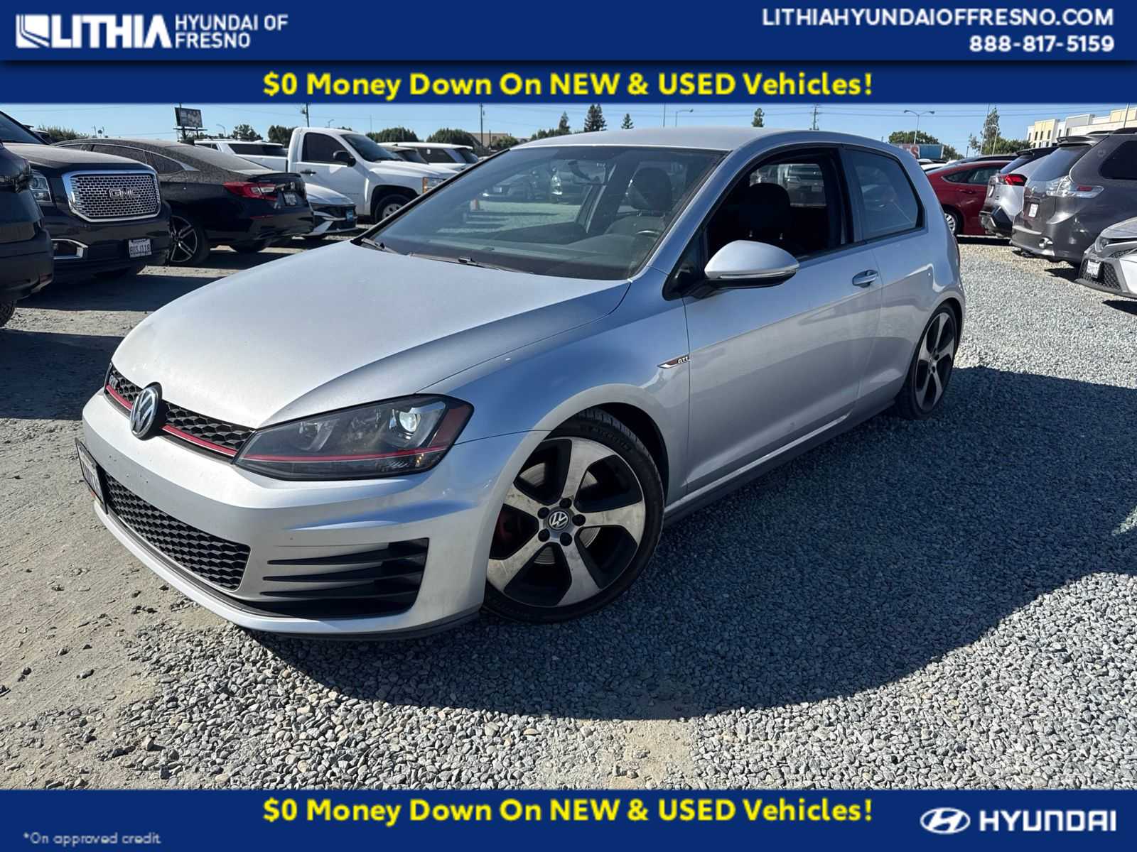 Silver 2016 Volkswagen Golf GTI Hatchback 6-Speed Manual