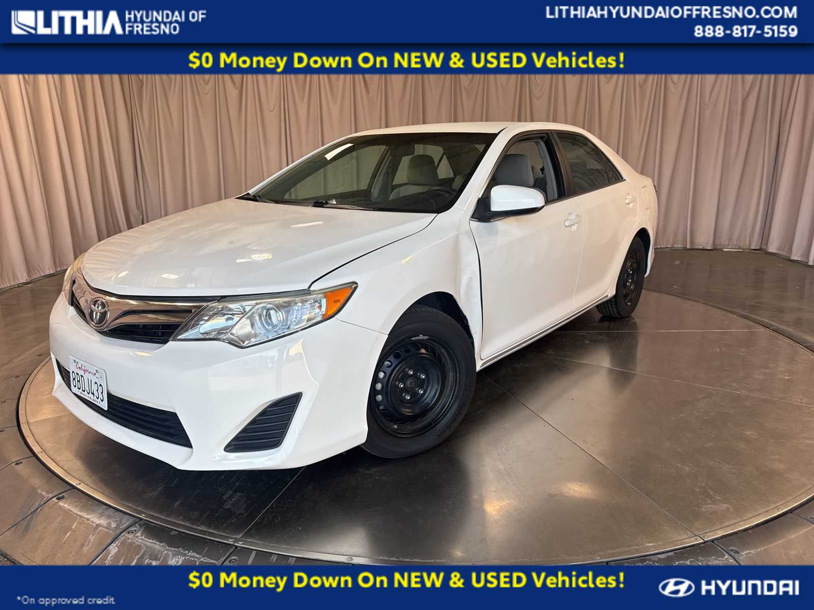 Super White 2012 Toyota Camry LE Sedan Front-Wheel Drive 6-Speed Automatic