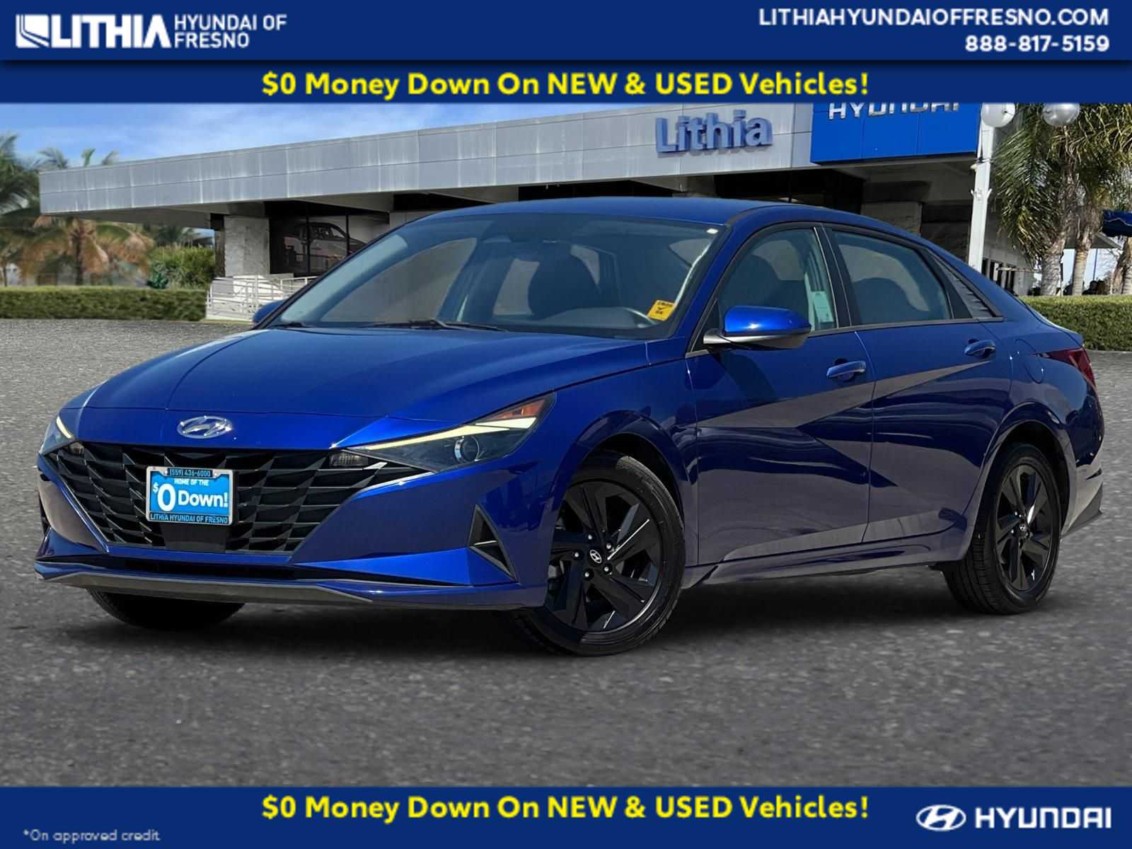 Intense Blue 2021 Hyundai Elantra Sedan Front-Wheel Drive Continuously Variable Transmission