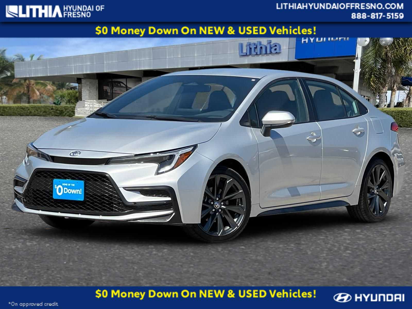 Classic Silver Metallic 2025 Toyota Corolla SE FWD Sedan Front-Wheel Drive Continuously Variable Transmission