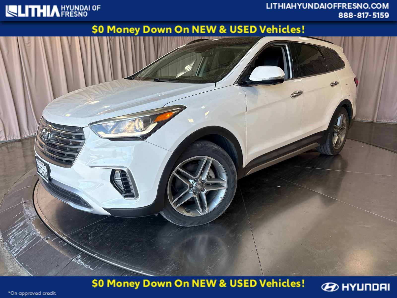 Monaco White 2018 Hyundai Santa Fe SUV / Crossover Front-Wheel Drive 6-Speed Automatic