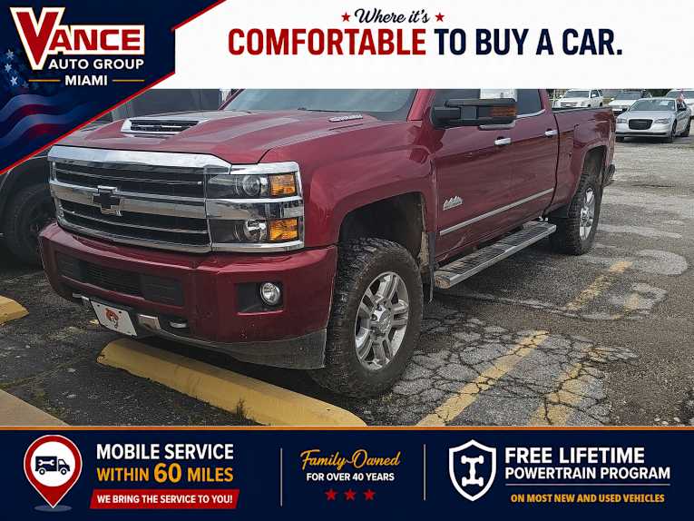 Cajun Red Tintcoat 2019 Chevrolet Silverado 2500HD High Country Crew Cab 4WD Pickup Truck Four-Wheel Drive 6-Speed Automatic