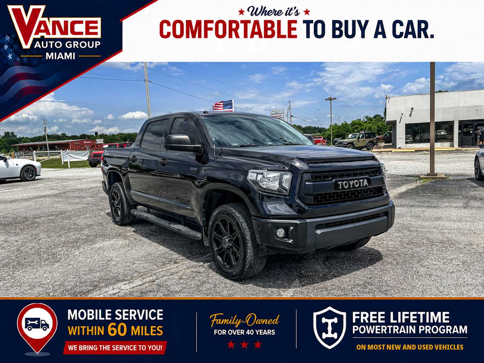 Black 2017 Toyota Tundra SR5 CrewMax 5.7L FFV 4WD Pickup Truck Four-Wheel Drive 6-Speed Automatic