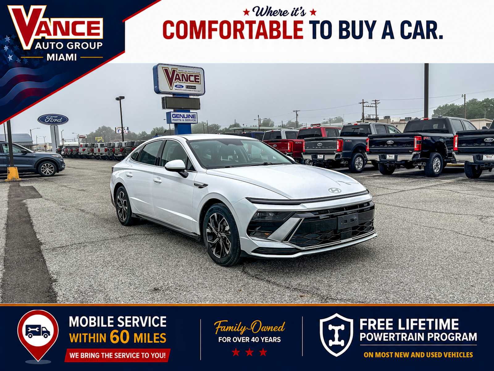 Serenity White 2025 Hyundai Sonata SEL FWD Sedan Front-Wheel Drive Automatic