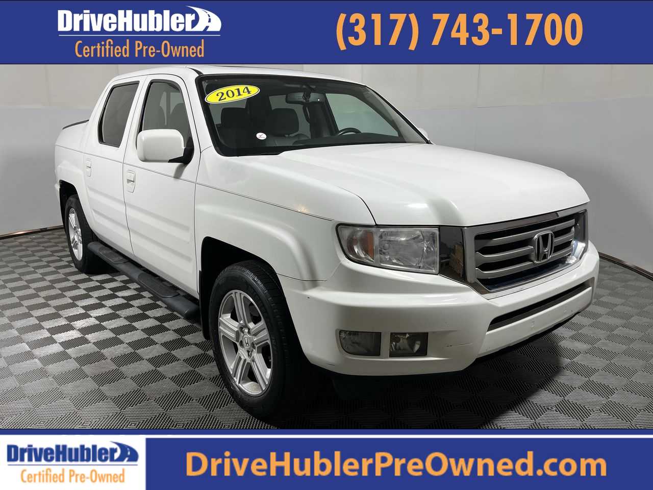 White 2014 Honda Ridgeline Pickup Truck Four-Wheel Drive 5-Speed Automatic