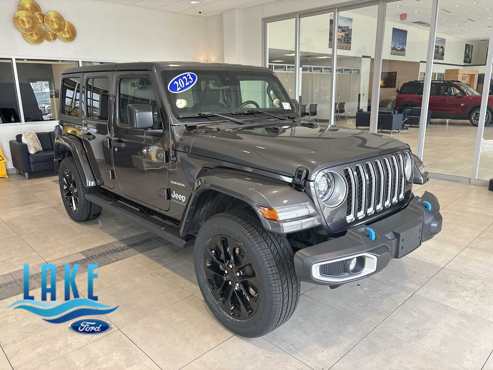 Gray (Granite Crystal Metallic Clearcoat) 2023 Jeep Wrangler 4xe Sahara 4WD SUV / Crossover Four-Wheel Drive 8-Speed Automatic