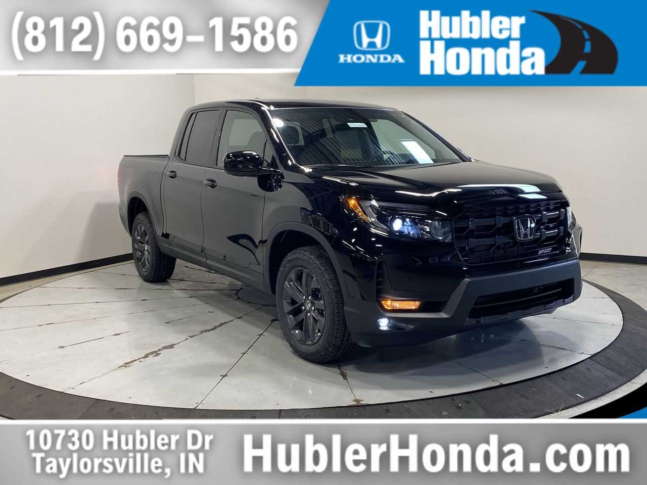 Crystal Black Pearl 2025 Honda Ridgeline Sport AWD Pickup Truck All-Wheel Drive 9-Speed Automatic