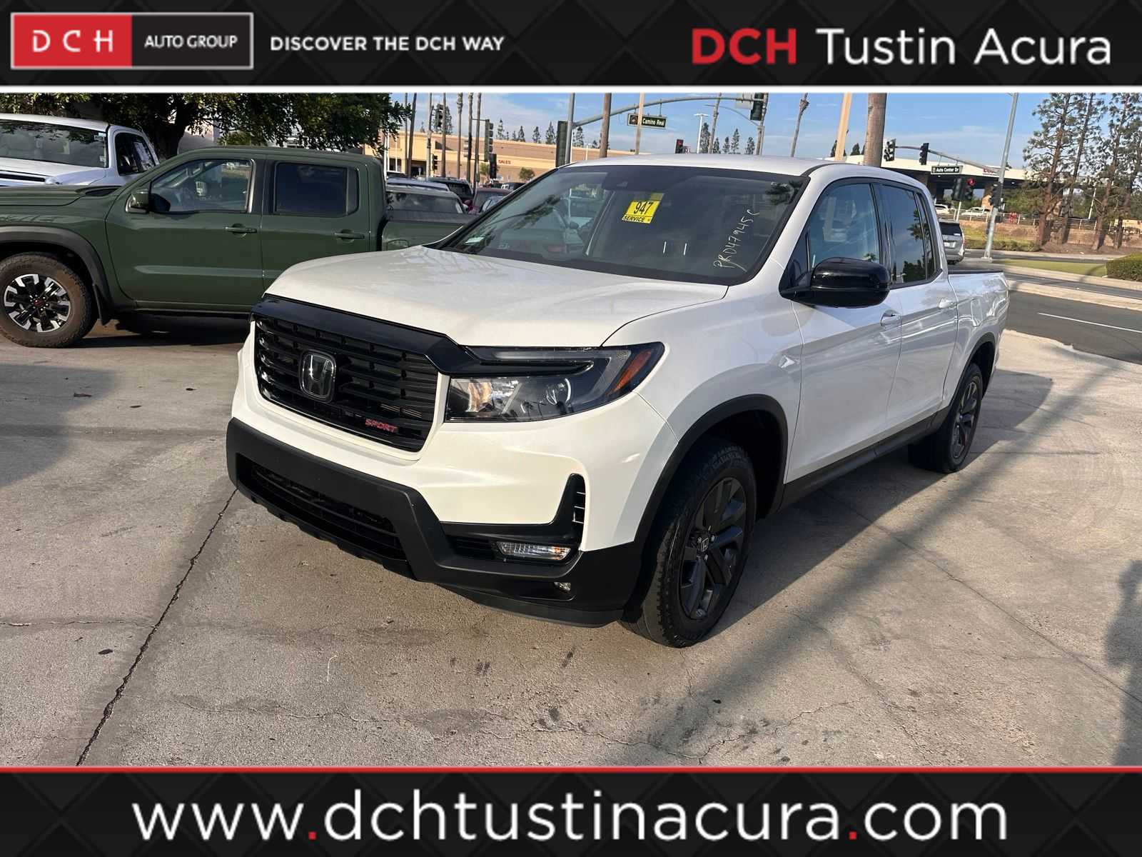 Platinum White Pearl 2023 Honda Ridgeline Pickup Truck All-Wheel Drive 9-Speed Automatic
