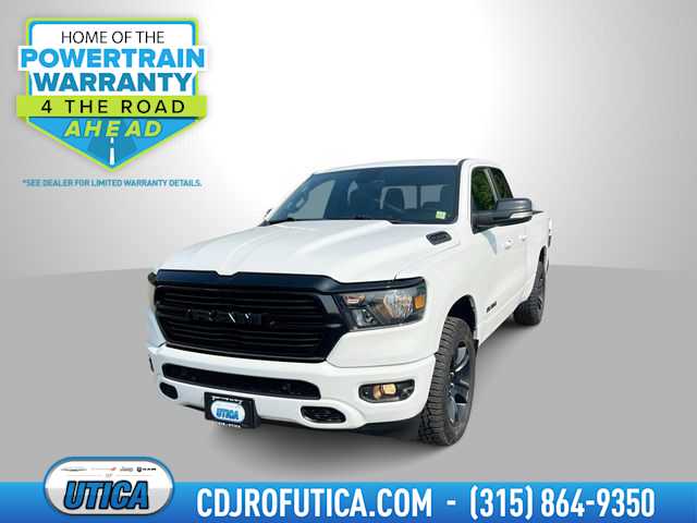 Bright White Clearcoat 2021 RAM 1500 Pickup Truck Four-Wheel Drive 8-Speed Automatic