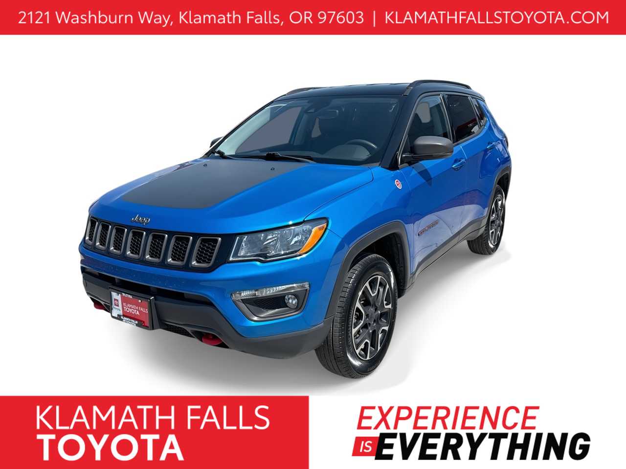 Laser Blue Pearlcoat 2021 Jeep Compass SUV / Crossover Four-Wheel Drive 9-Speed Automatic