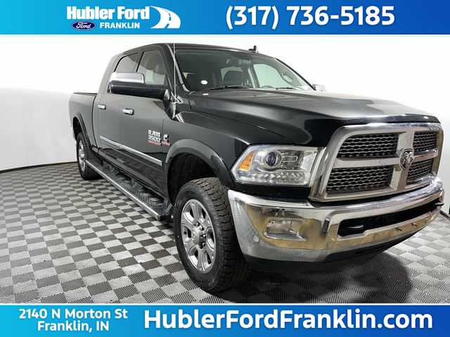 Brilliant Black Crystal Pearlcoat 2016 RAM 3500 Laramie Mega Cab 4WD Pickup Truck Four-Wheel Drive 6-Speed Automatic