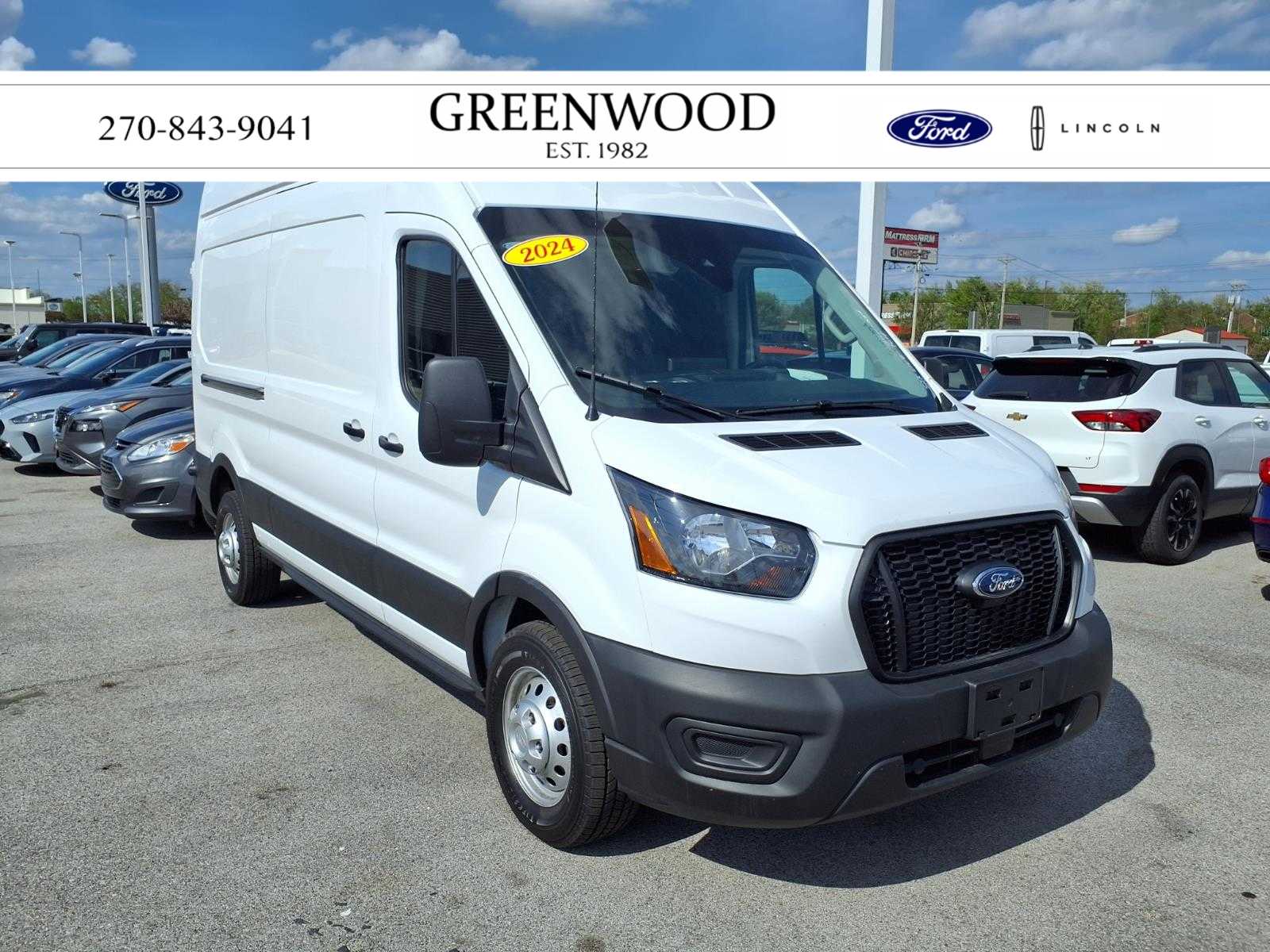Oxford White 2024 Ford Transit Cargo 350 High Roof LB AWD Van All-Wheel Drive Automatic