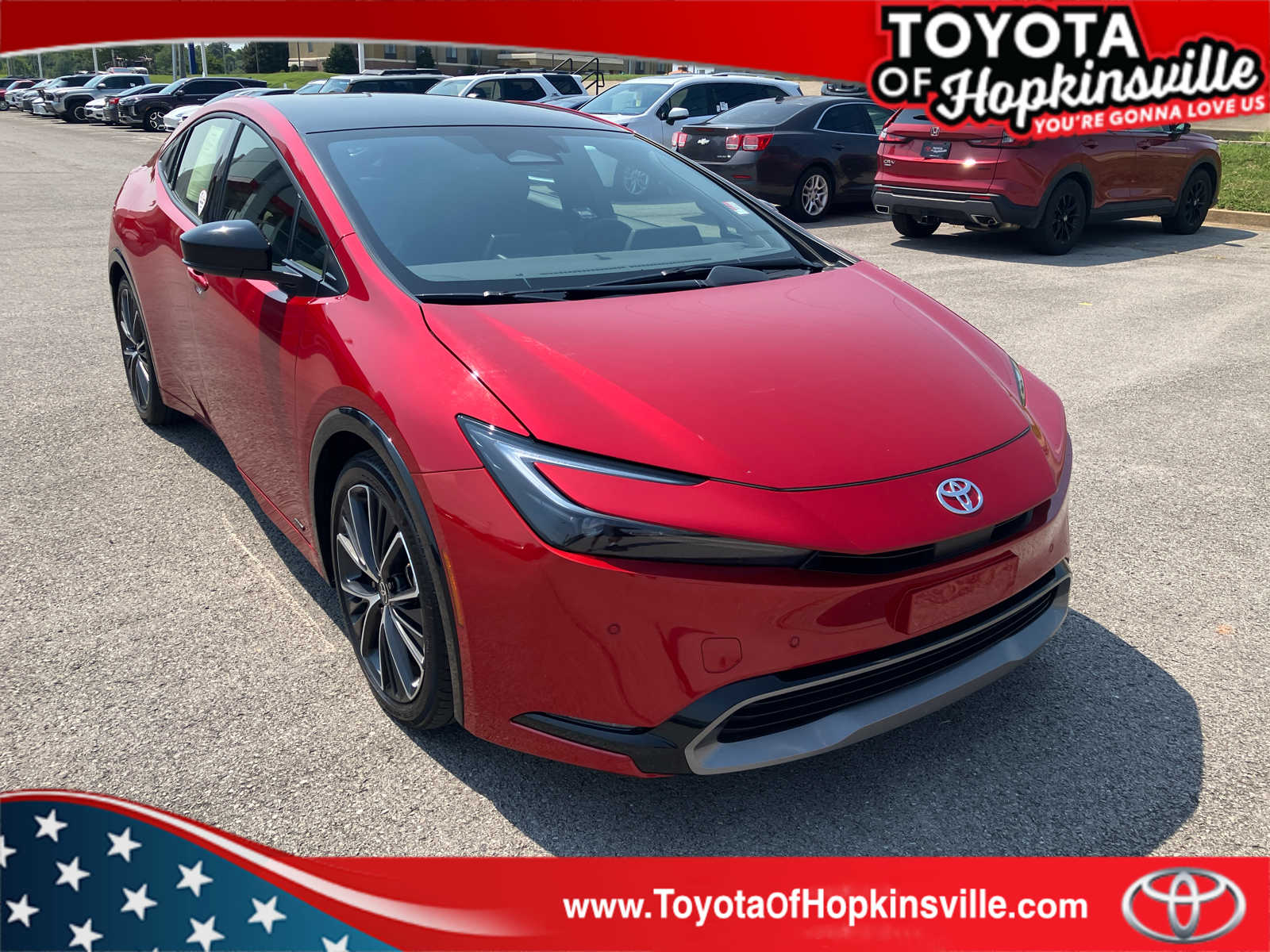 Supersonic Red 2024 Toyota Prius Hatchback All-Wheel Drive Continuously Variable Transmission