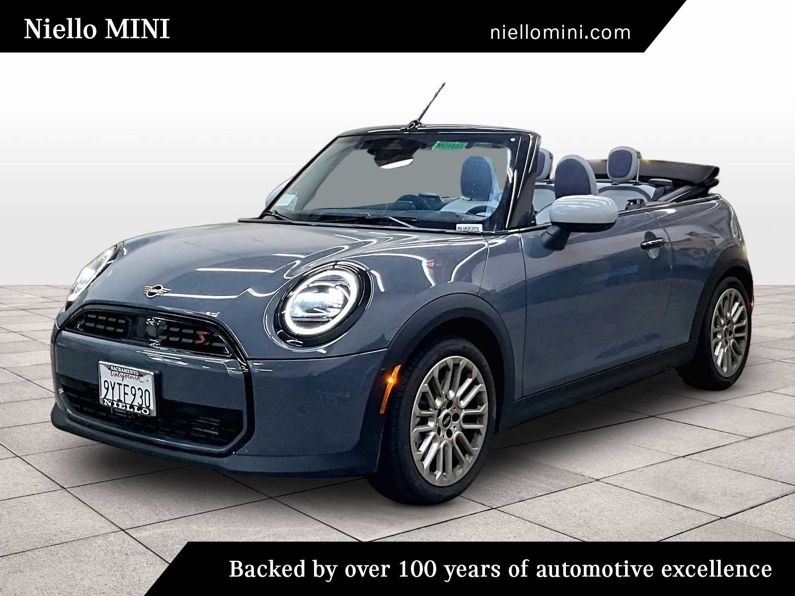 Red (Copper Grey Metallic) 2026 MINI Cooper Convertible Front-Wheel Drive 7-Speed Automatic