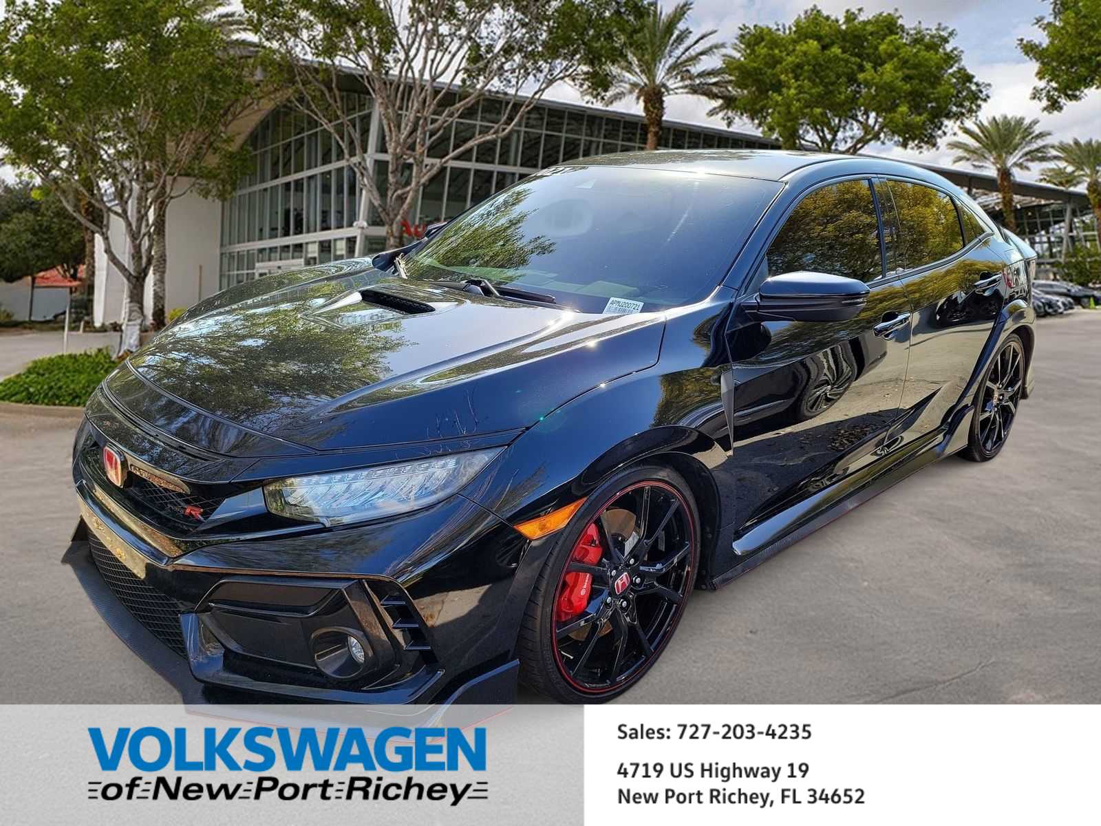 Crystal Black Pearl 2021 Honda Civic Type R Touring FWD Hatchback Front-Wheel Drive 6-Speed Manual