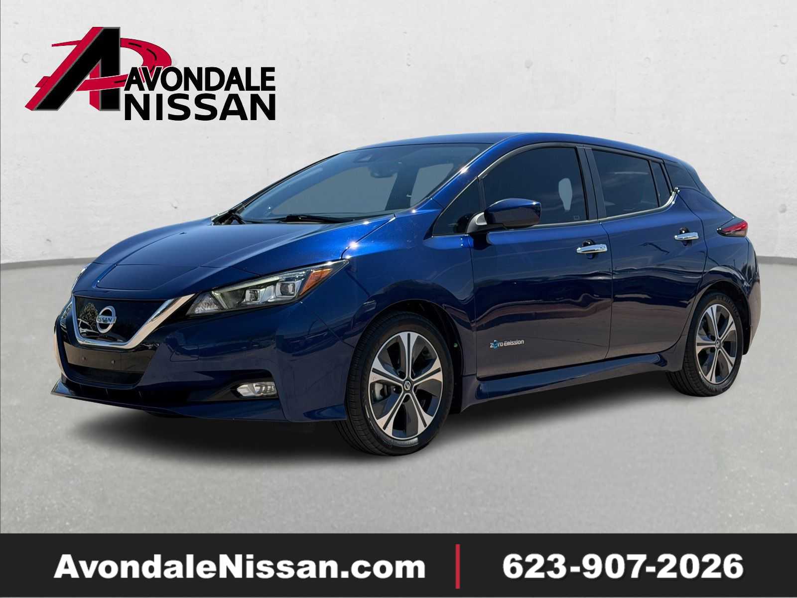 Deep Blue Pearl 2019 Nissan LEAF SV FWD Hatchback Front-Wheel Drive 1-Speed Automatic