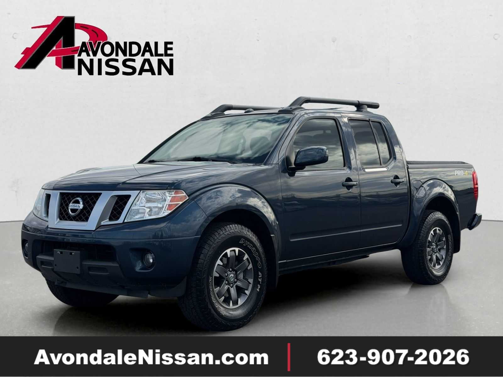 Arctic Blue Metallic 2016 Nissan Frontier PRO-4X Crew Cab 4WD Pickup Truck Four-Wheel Drive Automatic