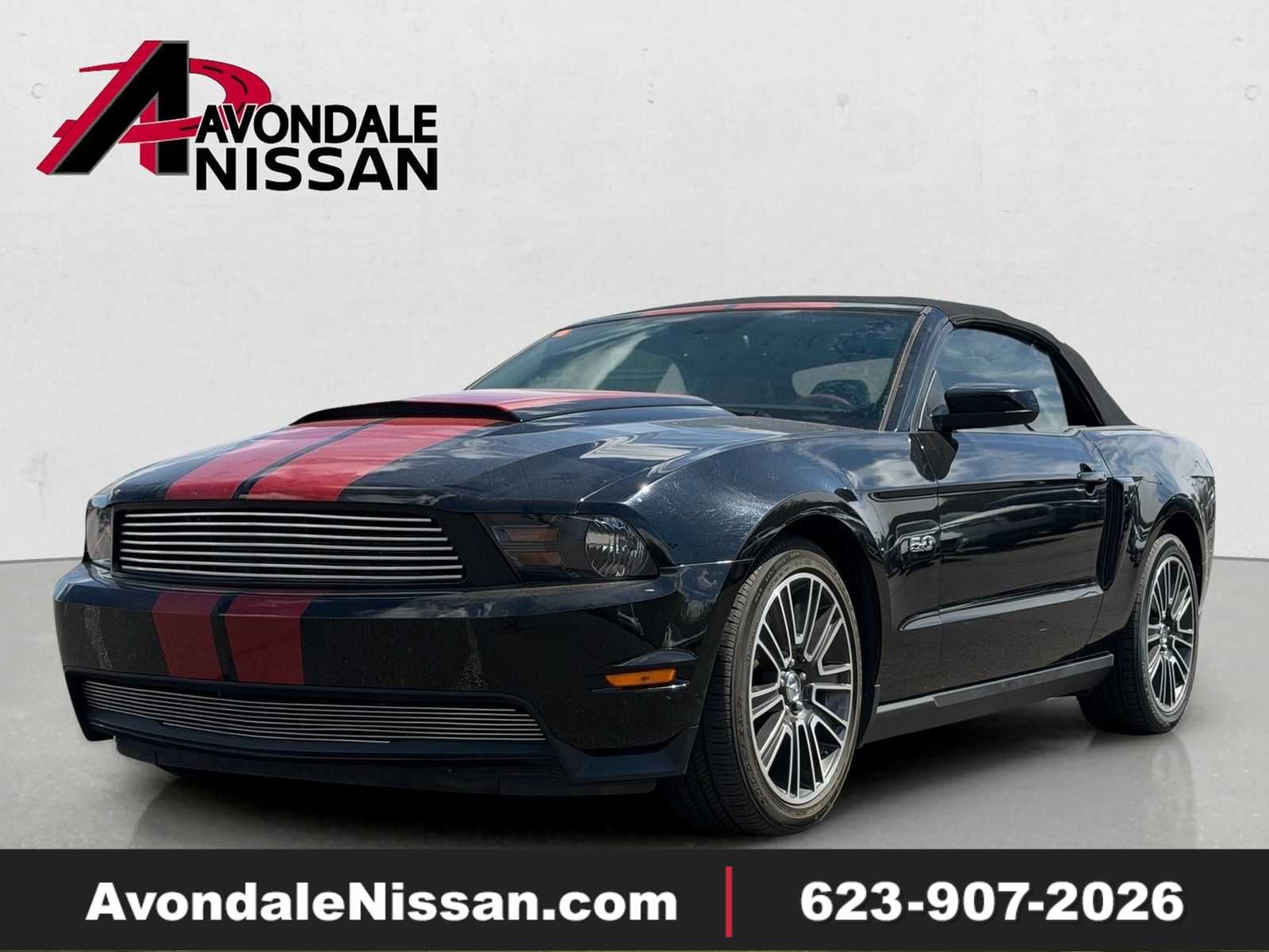 Black 2011 Ford Mustang Convertible Rear-Wheel Drive 6-Speed Automatic