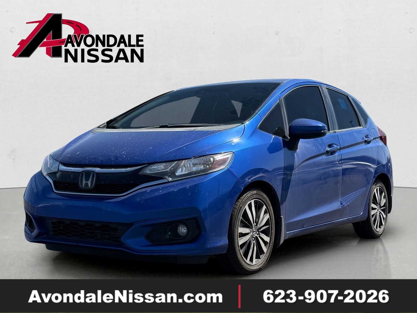 Aegean Blue Metallic 2019 Honda Fit Hatchback Front-Wheel Drive Continuously Variable Transmission