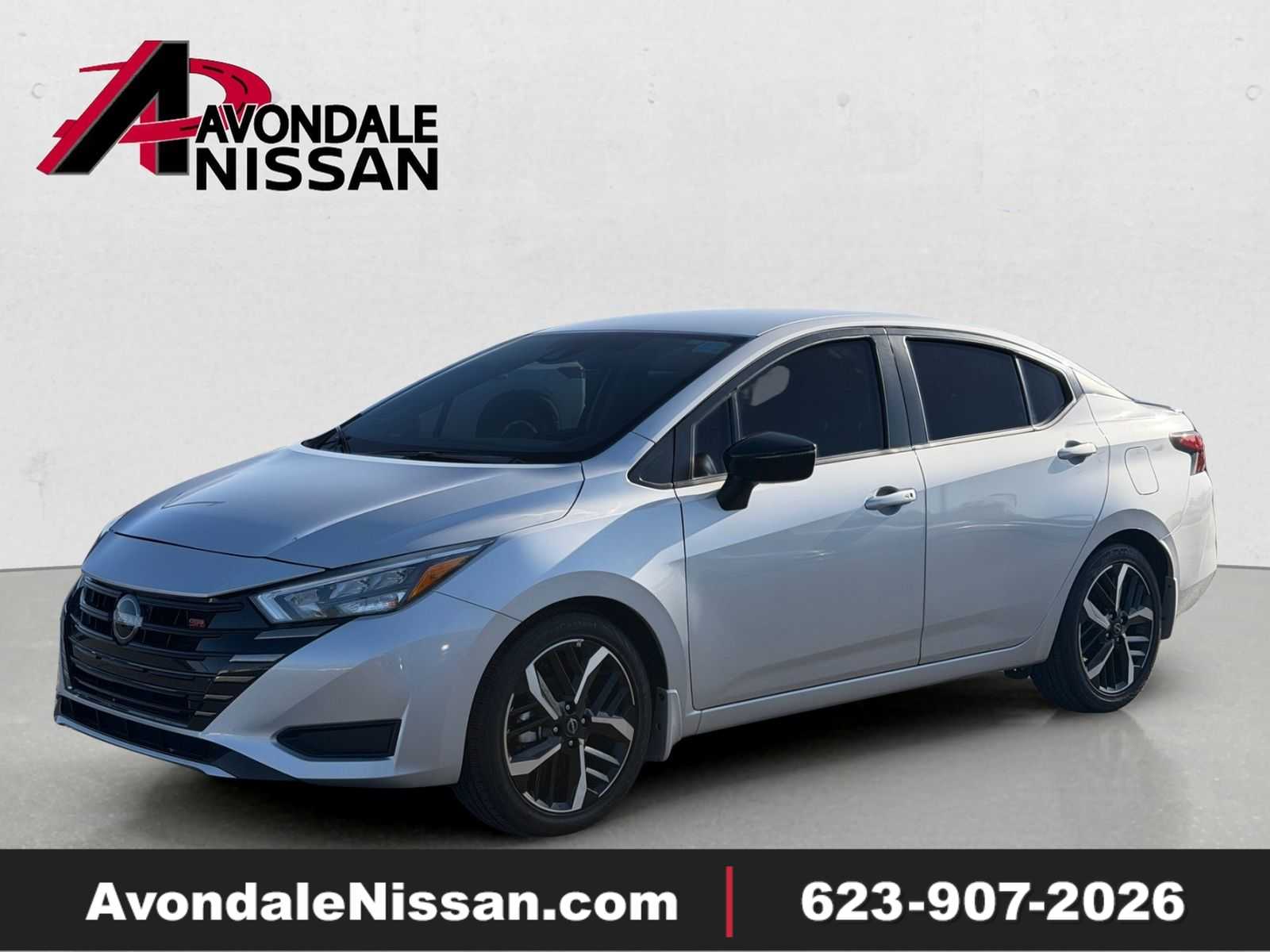 Brilliant Silver Metallic 2025 Nissan Versa Sedan Front-Wheel Drive Continuously Variable Transmission