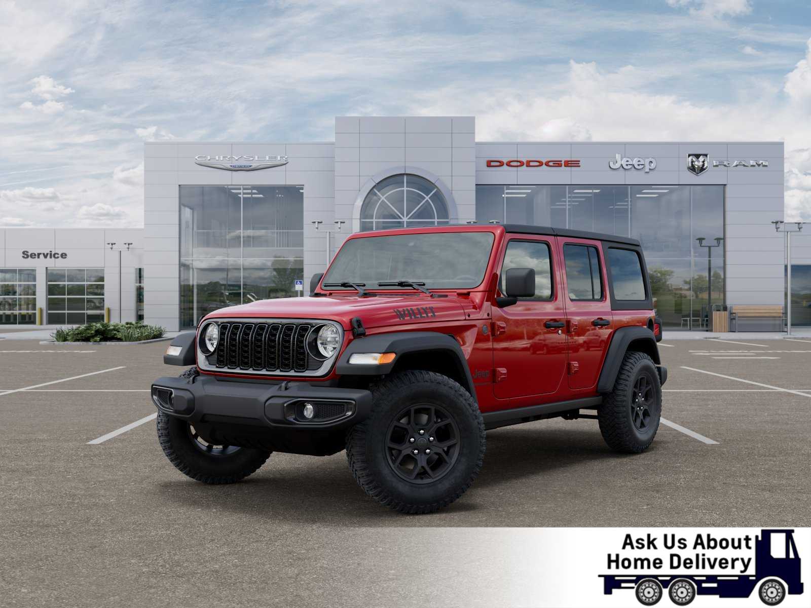 Firecracker Red Clearcoat 2026 Jeep Wrangler Willys 4-Door 4WD SUV / Crossover Four-Wheel Drive 6-Speed Manual
