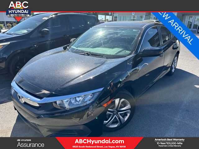 Black 2017 Honda Civic Sedan Front-Wheel Drive Continuously Variable Transmission