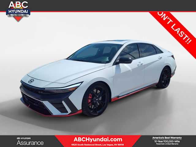 Atlas White 2025 Hyundai Elantra N Sedan Front-Wheel Drive Automatic