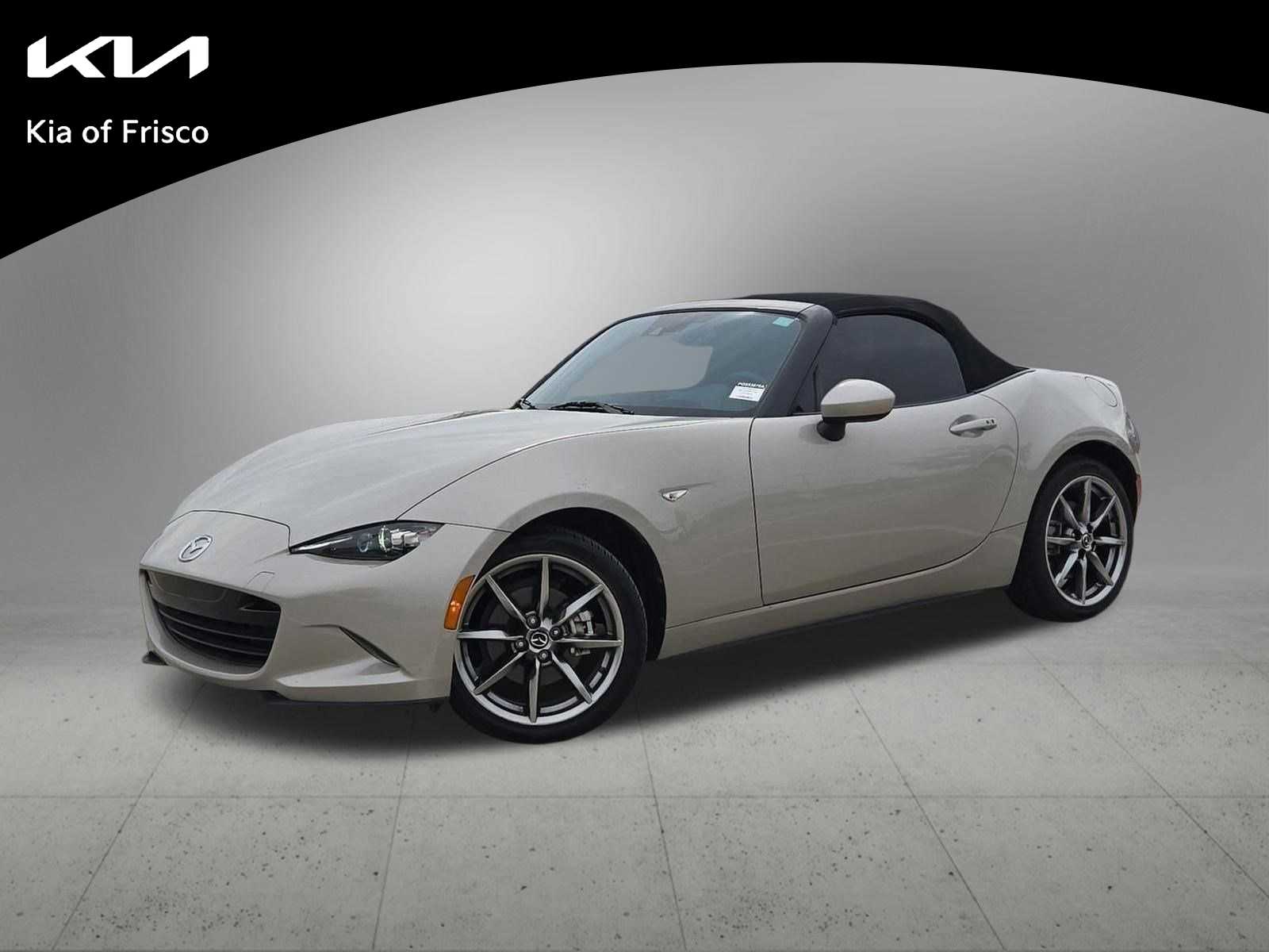 Gray (Platinum Quartz Metallic) 2023 Mazda MX-5 Miata Grand Touring RWD Convertible Rear-Wheel Drive Manual