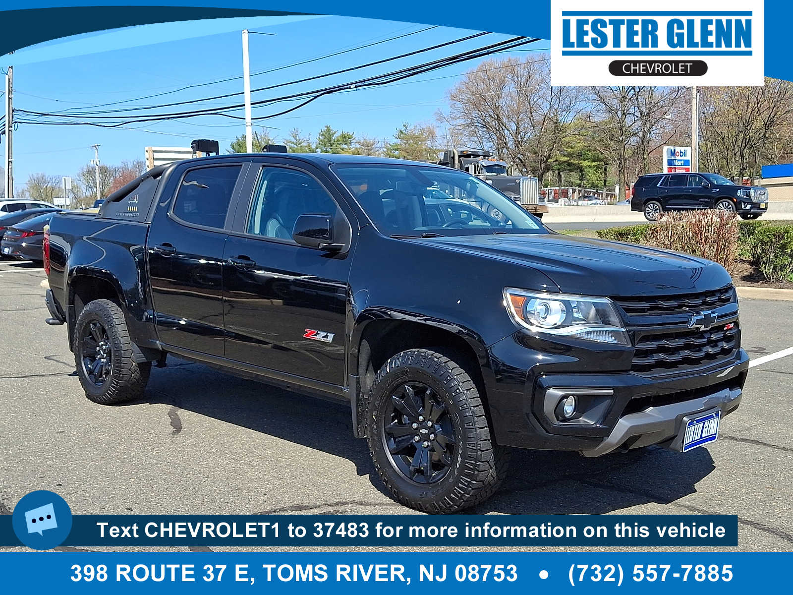 Black 2022 Chevrolet Colorado Z71 Crew Cab 4WD Pickup Truck Four-Wheel Drive 8-Speed Automatic