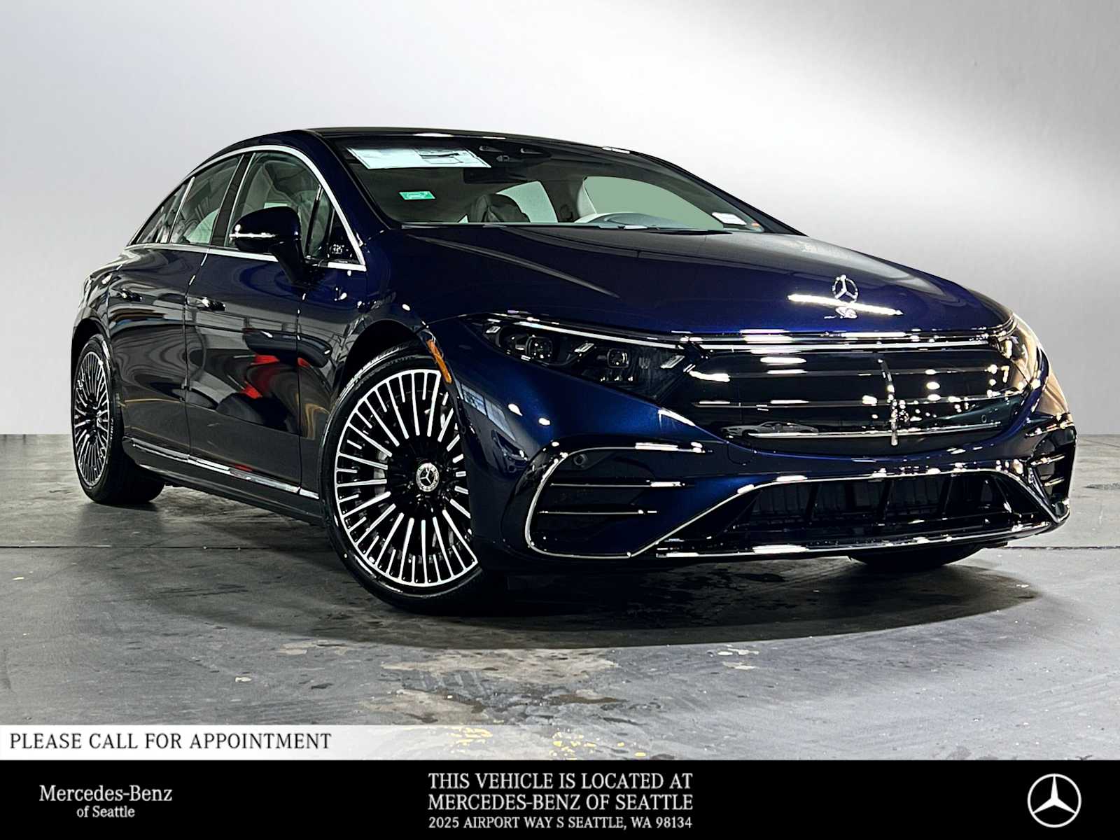 Nautical Blue Metallic 2026 Mercedes-Benz EQS Sedan All-Wheel Drive 1-Speed Automatic