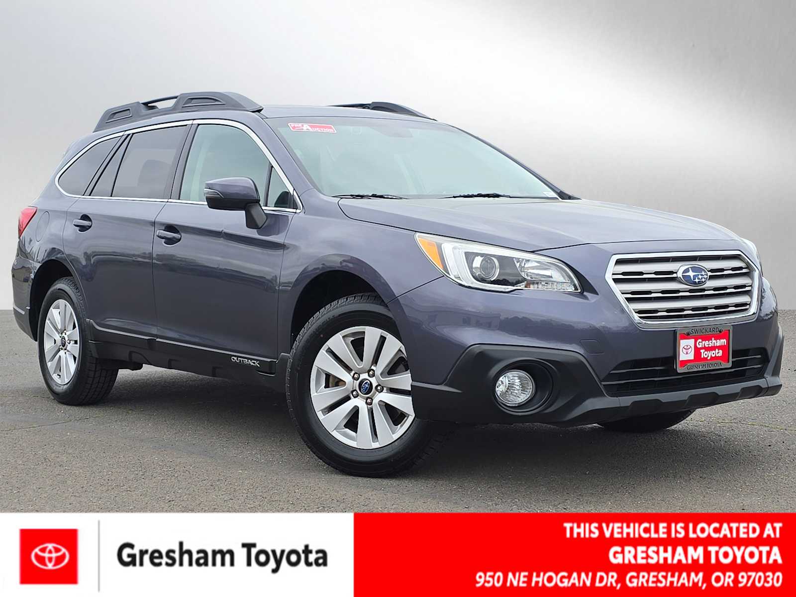 Carbide Gray Metallic 2015 Subaru Outback 2.5i Premium Wagon All-Wheel Drive Continuously Variable Transmission