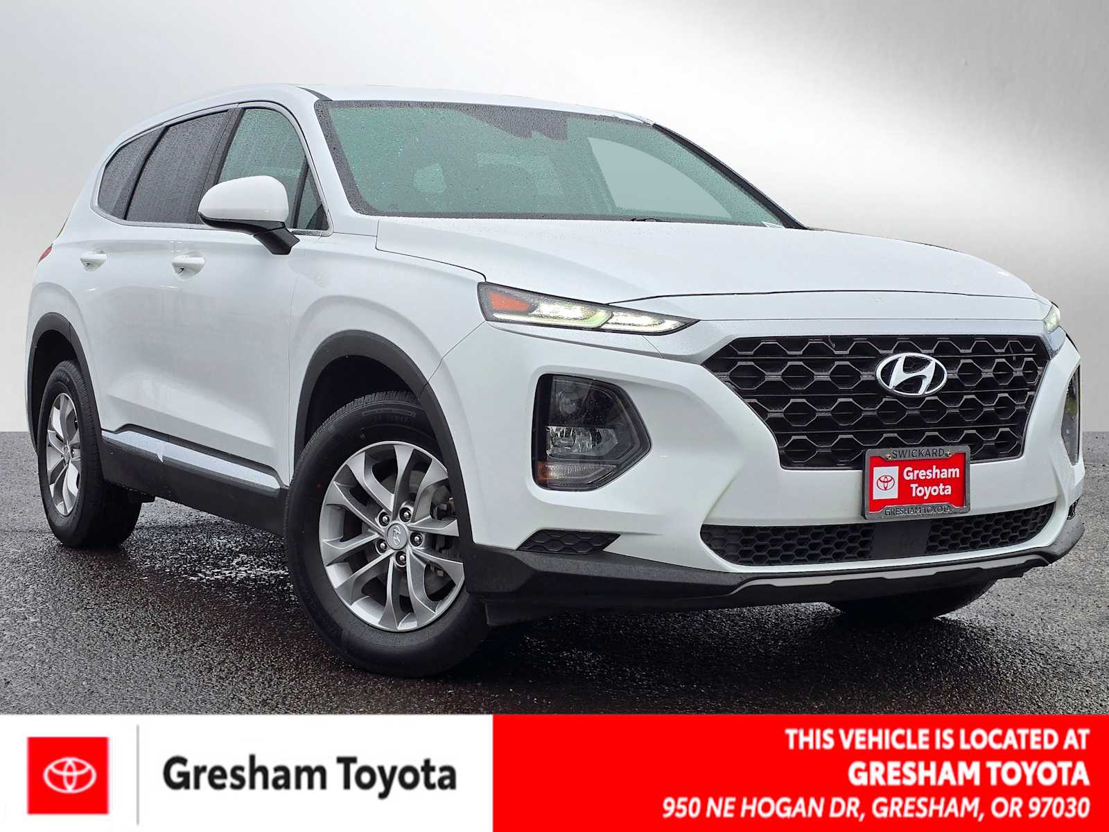 Quartz White 2019 Hyundai Santa Fe 2.4L SE AWD SUV / Crossover All-Wheel Drive 8-Speed Automatic