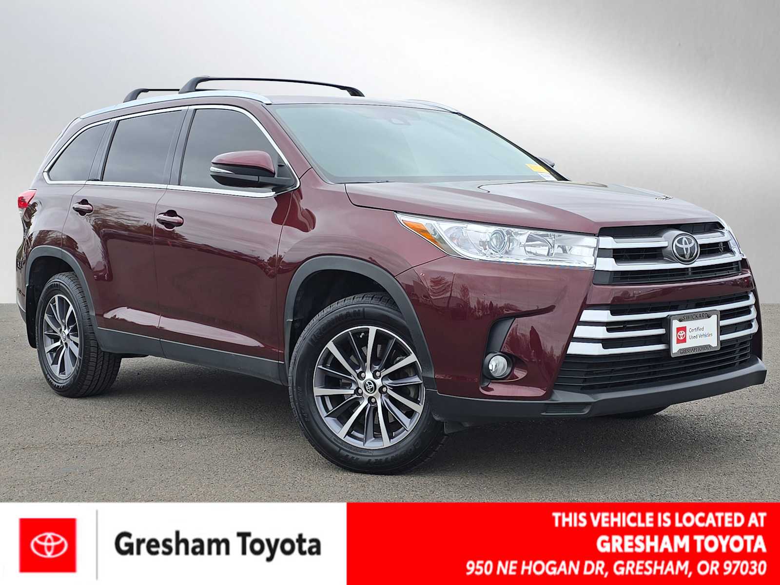 Ooh La La Rouge Mica 2019 Toyota Highlander XLE AWD SUV / Crossover All-Wheel Drive 8-Speed Automatic
