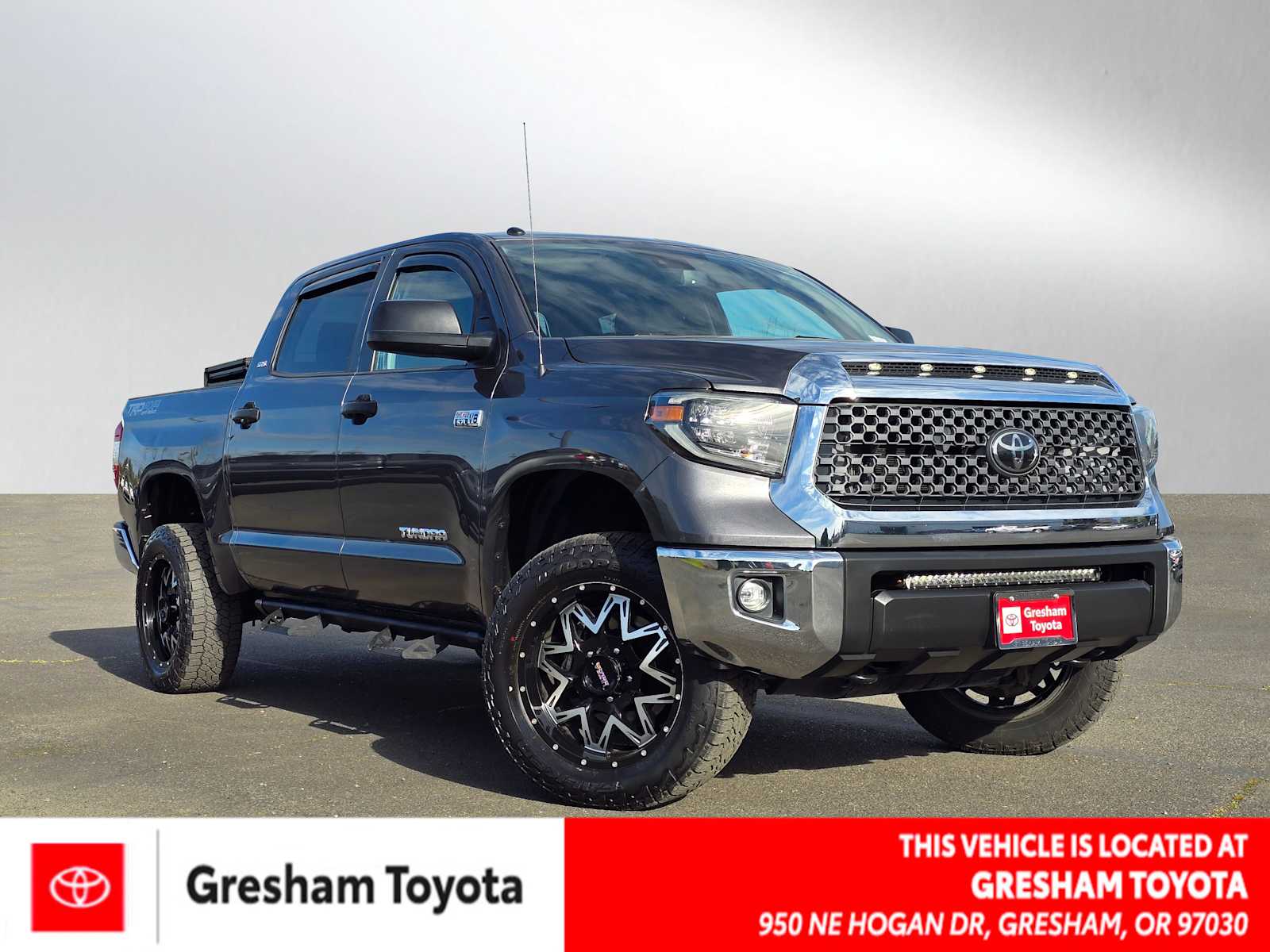 Magnetic Gray Metallic 2019 Toyota Tundra SR5 CrewMax 5.7L 4WD Pickup Truck Four-Wheel Drive 6-Speed Automatic