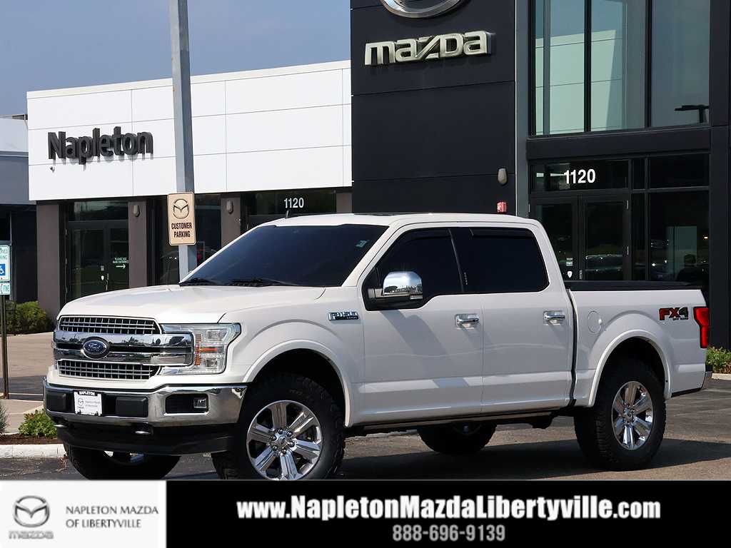 White Platinum Metallic Tri-Coat 2019 Ford F-150 Pickup Truck Four-Wheel Drive Automatic