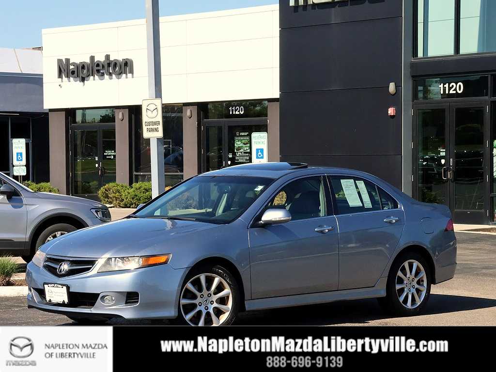 Arctic Blue 2008 Acura TSX Sedan FWD with Navigation Sedan Front-Wheel Drive 5-Speed Automatic