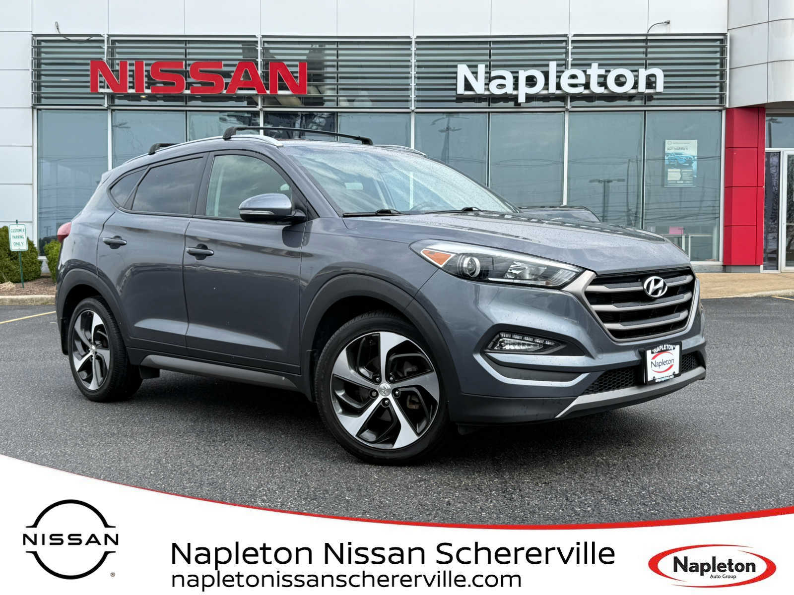 Gray (Coliseum Grey) 2016 Hyundai Tucson 1.6T Sport AWD SUV / Crossover All-Wheel Drive 7-Speed Automatic