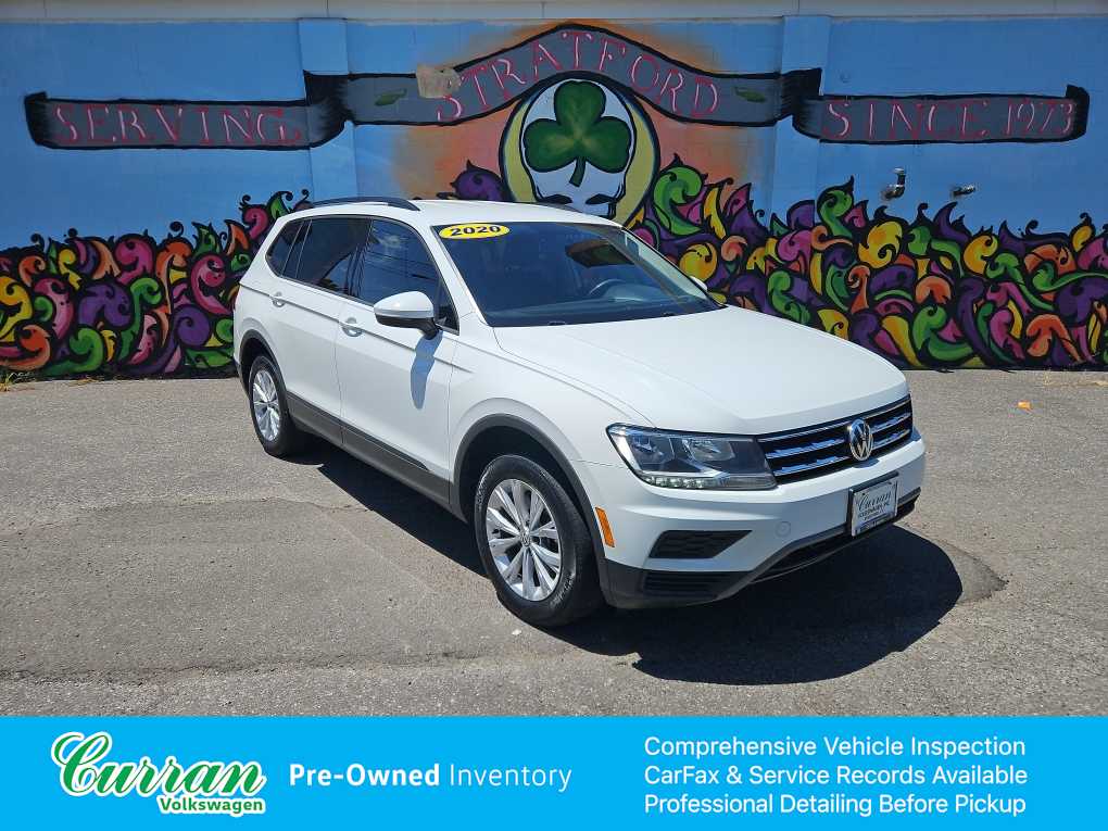 Pure White 2020 Volkswagen Tiguan SUV / Crossover All-Wheel Drive 8-Speed Automatic