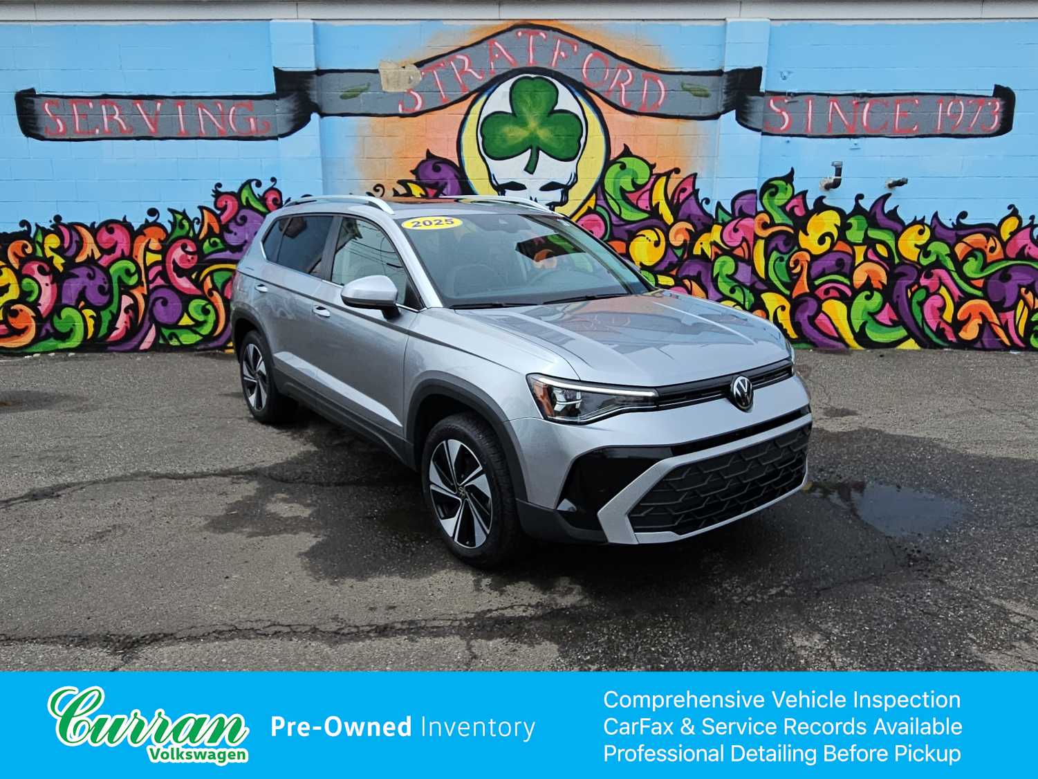 Pyrite Silver Metallic 2025 Volkswagen Taos SE 4Motion SUV / Crossover All-Wheel Drive 8-Speed Automatic