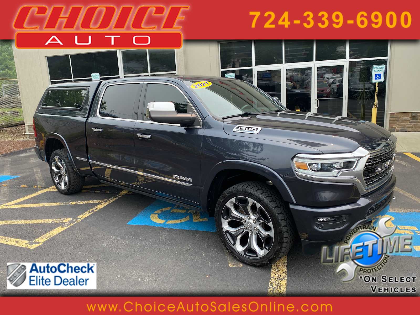 Gray (Maximum Steel Metallic Clearcoat) 2021 RAM 1500 Pickup Truck Four-Wheel Drive 8-Speed Automatic