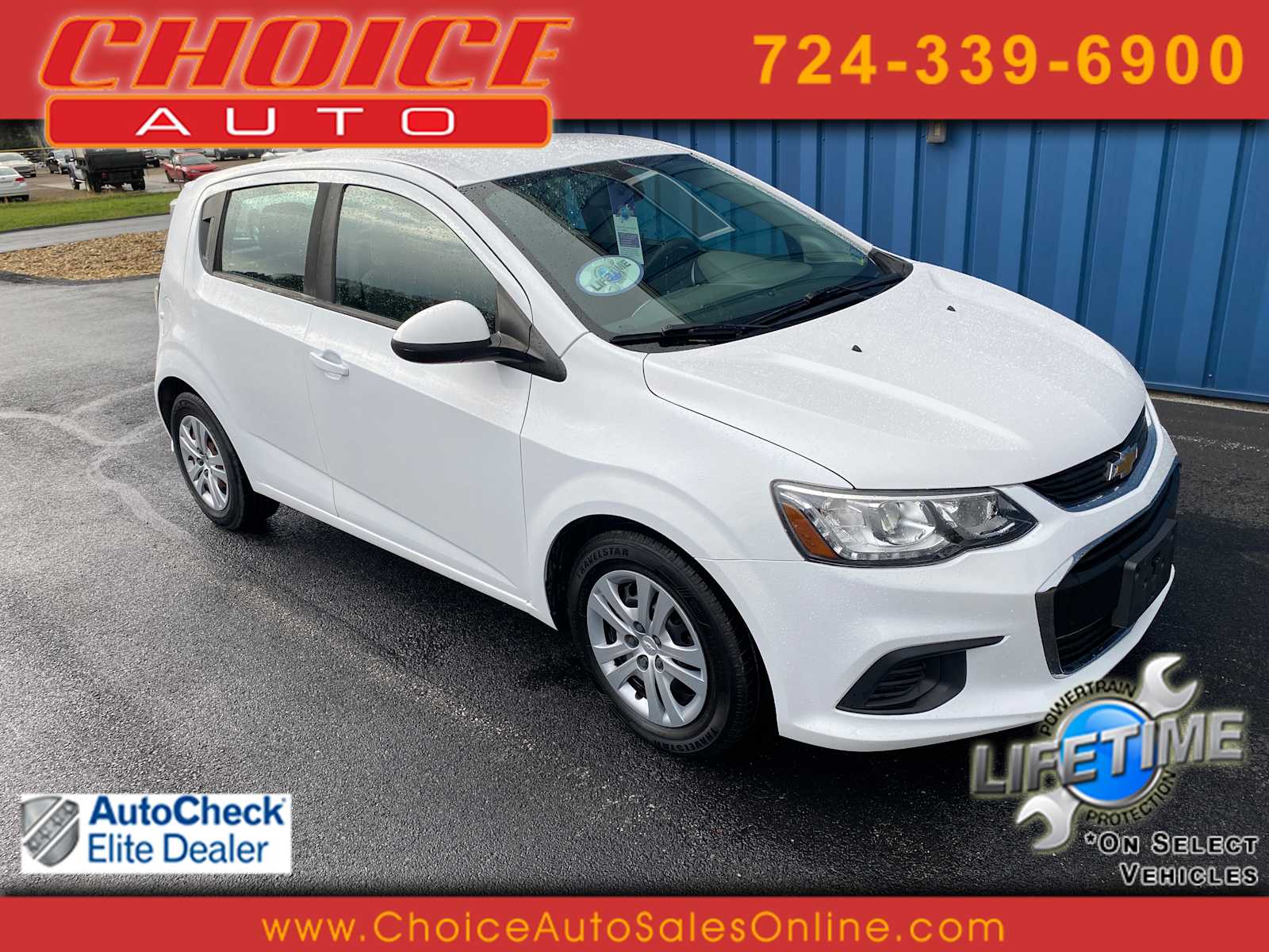 Summit White 2019 Chevrolet Sonic LT Fleet Hatchback FWD Hatchback Front-Wheel Drive 6-Speed Automatic