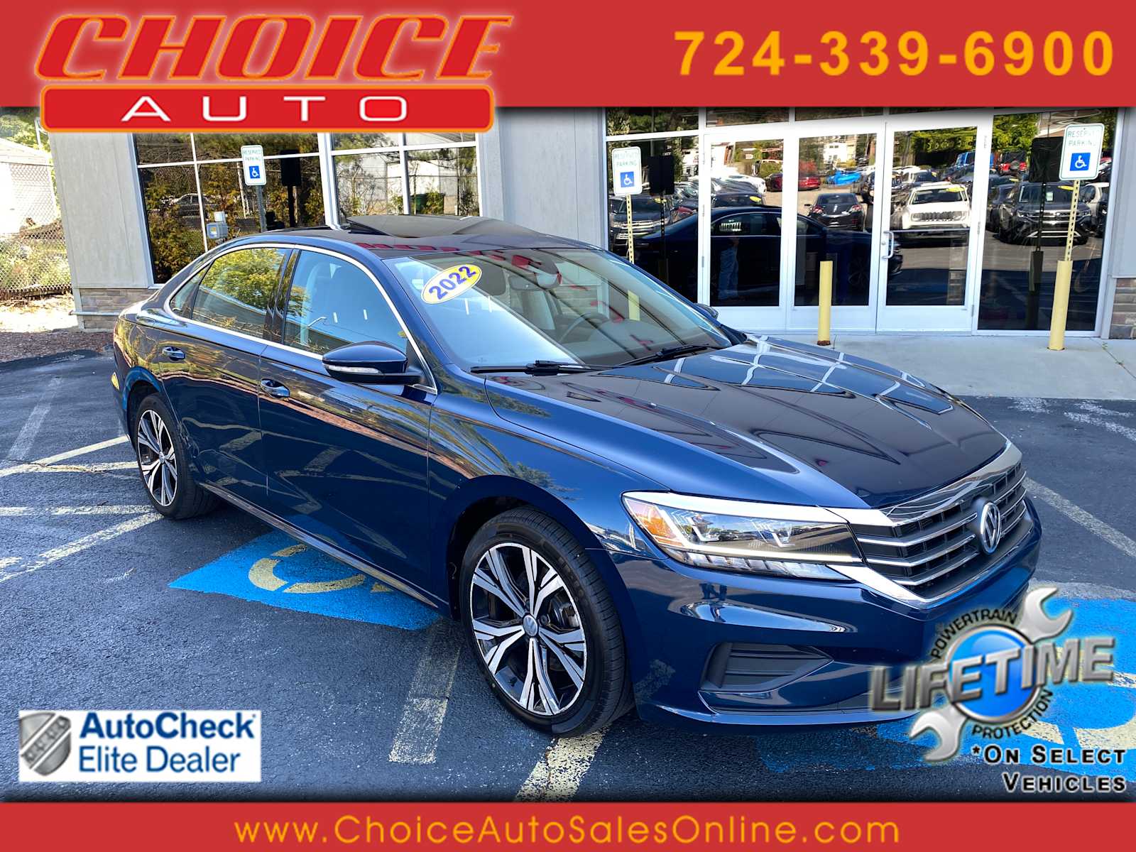 Tourmaline Blue Metallic 2022 Volkswagen Passat Sedan Front-Wheel Drive 6-Speed Automatic