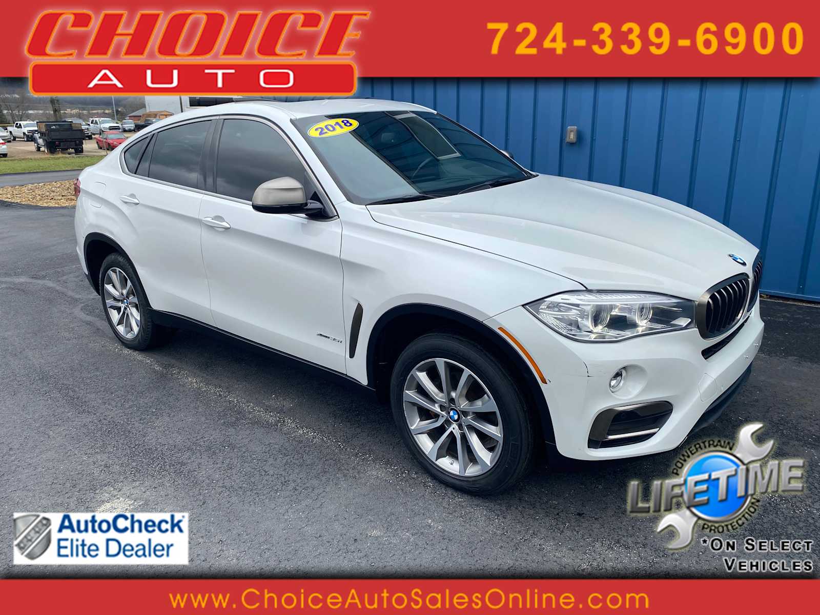 Mineral White Metallic 2018 BMW X6 SUV / Crossover All-Wheel Drive 8-Speed Automatic