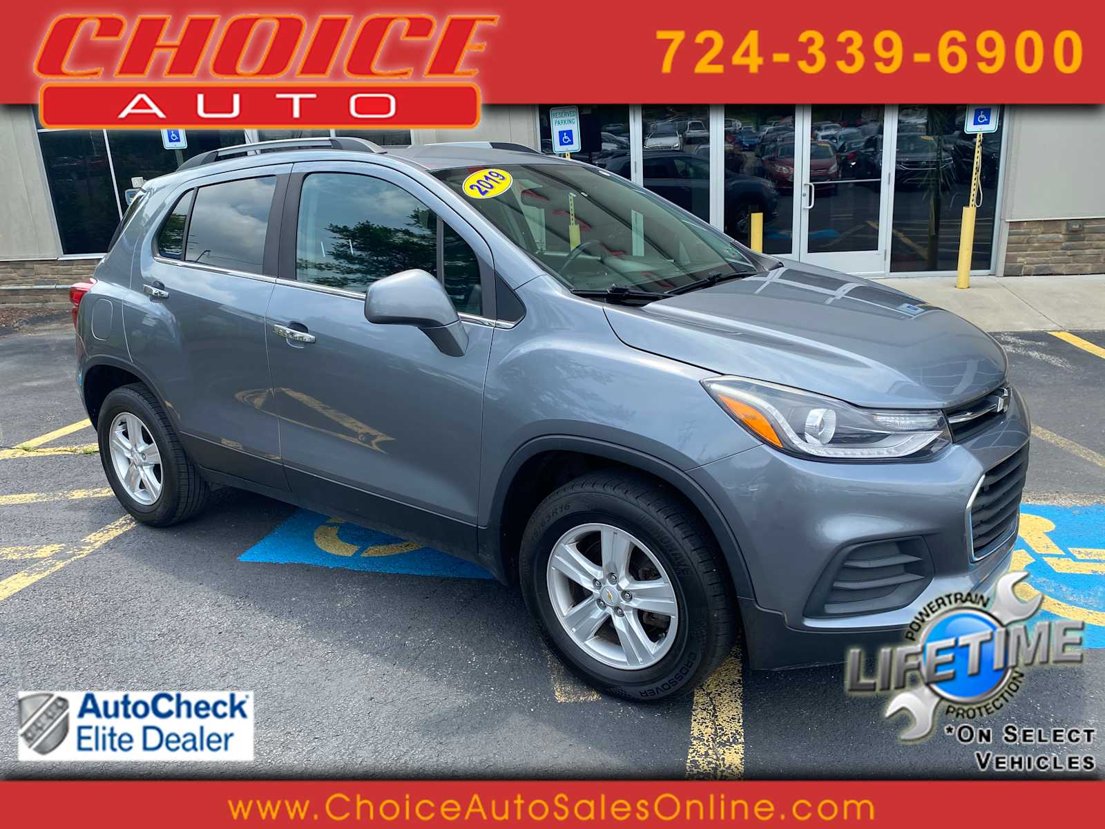 Gray (Satin Steel Metallic) 2019 Chevrolet Trax SUV / Crossover All-Wheel Drive 6-Speed Automatic