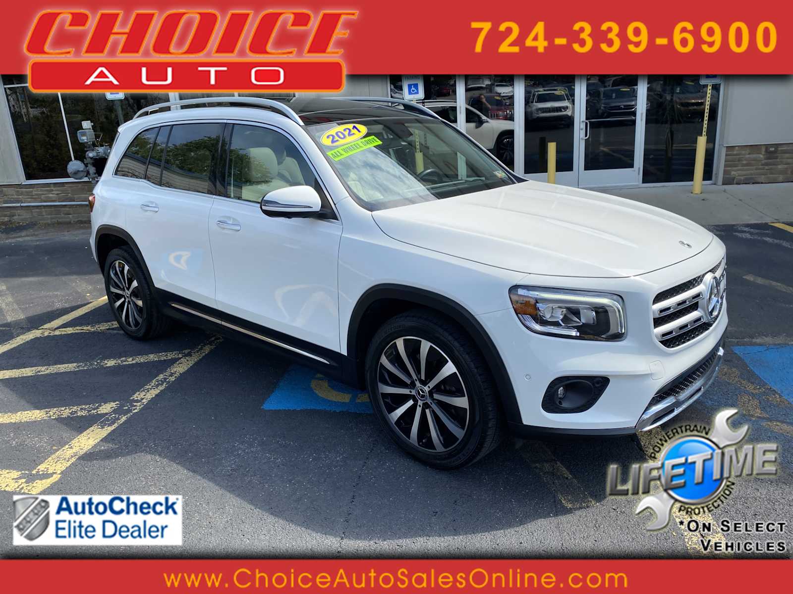 Polar White 2021 Mercedes-Benz GLB SUV / Crossover All-Wheel Drive 8-Speed Automatic