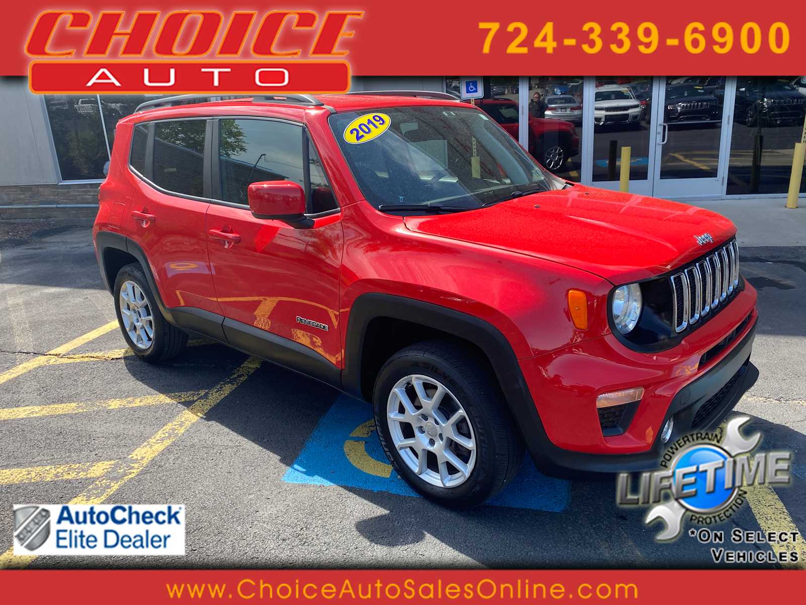 Colorado Red Clearcoat 2019 Jeep Renegade SUV / Crossover Four-Wheel Drive 9-Speed Automatic