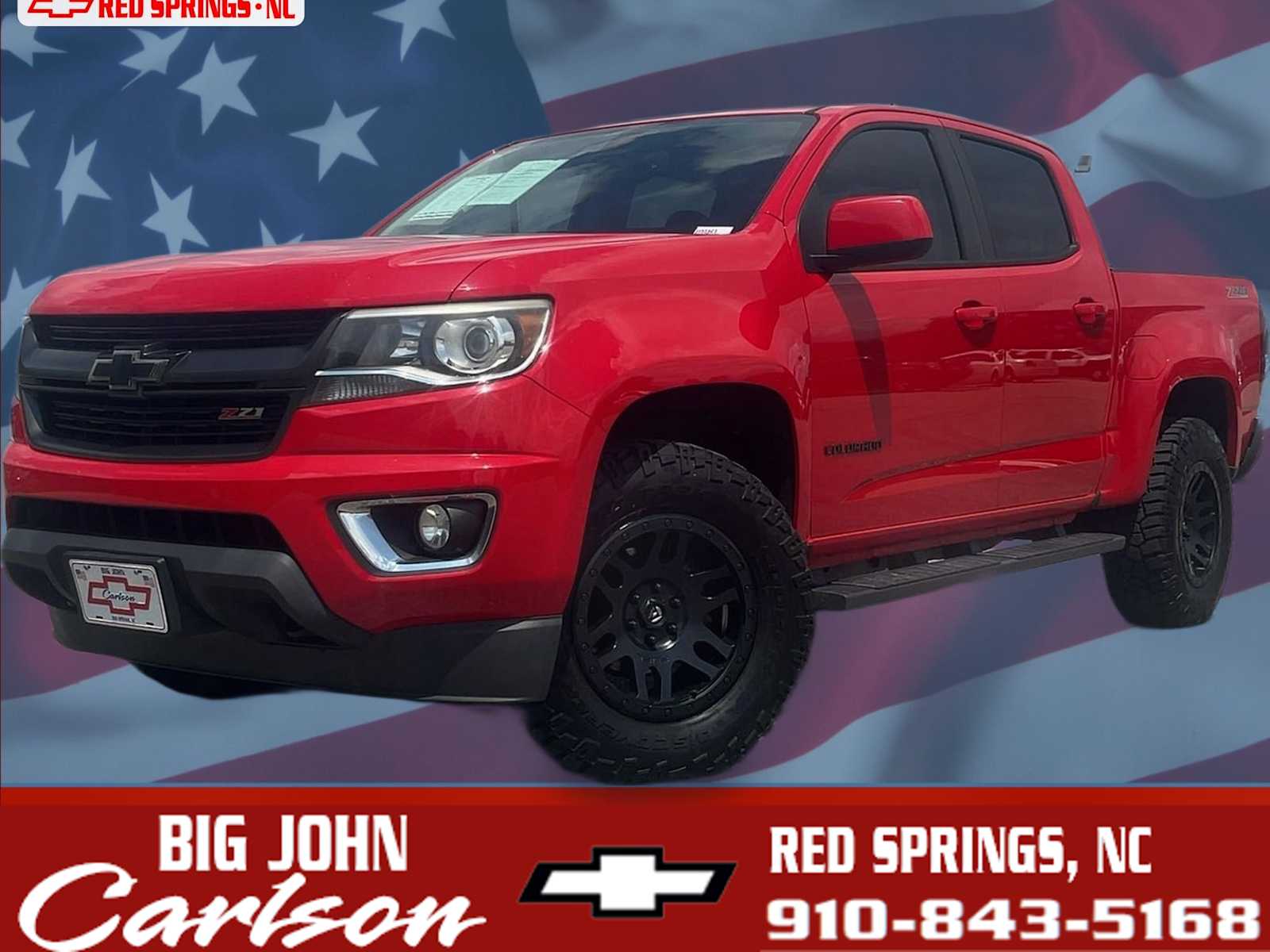 Red Hot 2019 Chevrolet Colorado Pickup Truck Four-Wheel Drive 8-Speed Automatic