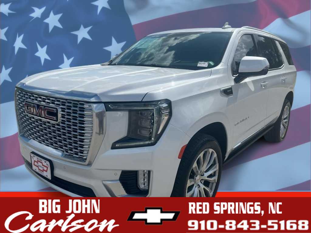 White Frost Tricoat 2023 GMC Yukon Denali 4WD SUV / Crossover Four-Wheel Drive Automatic