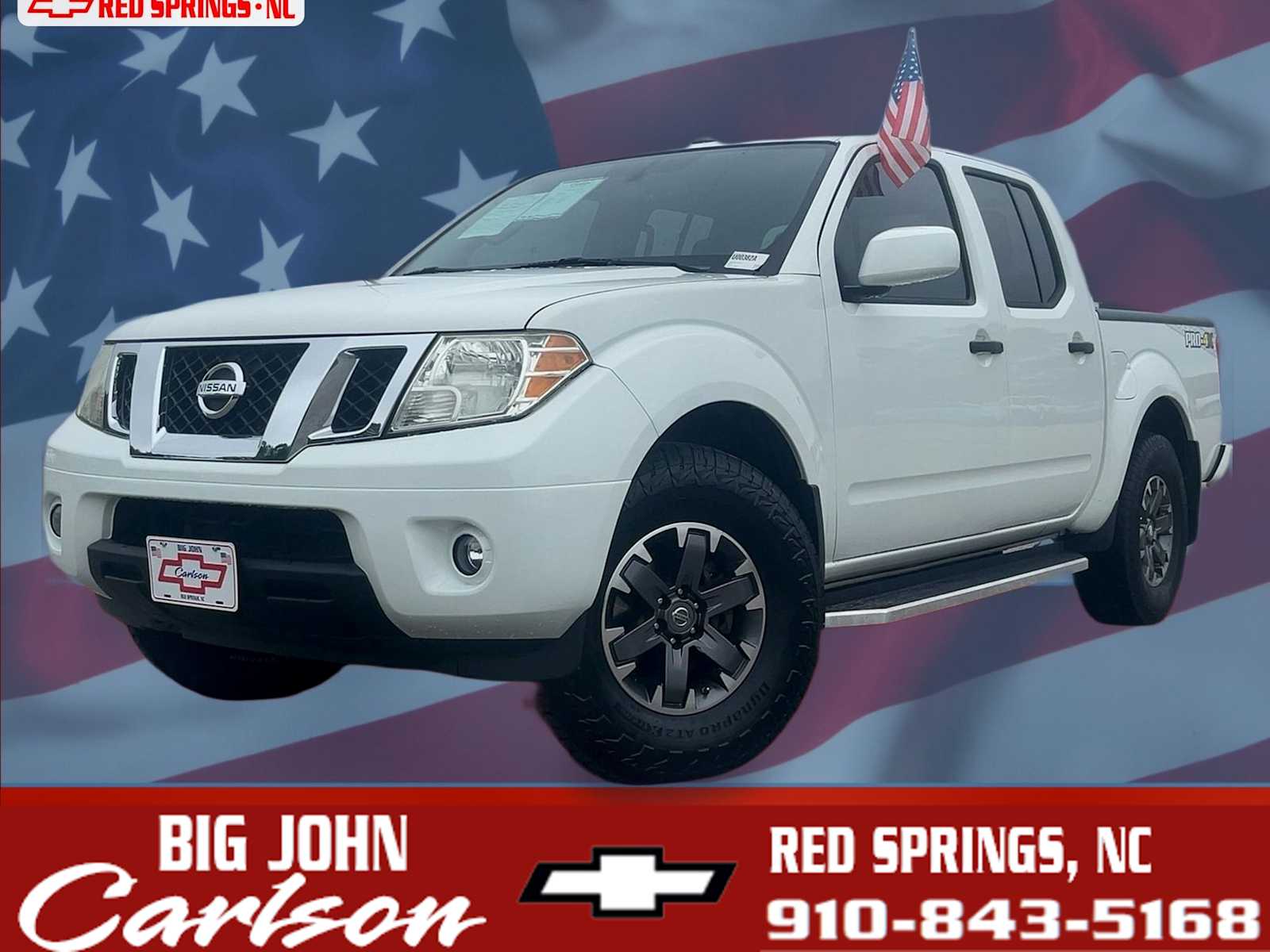 White 2019 Nissan Frontier Pickup Truck Four-Wheel Drive Automatic